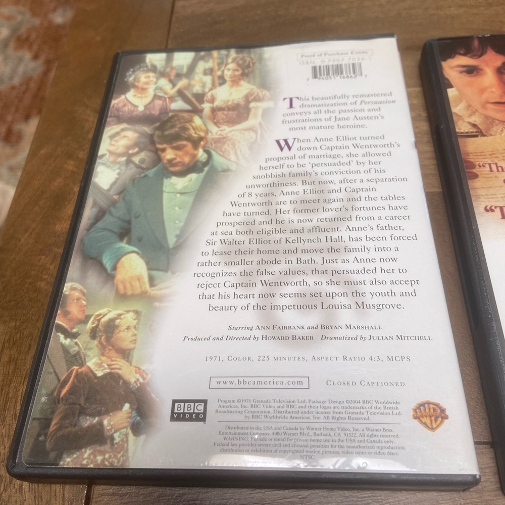 Jane Austin’s Persuasion Dvd Bundle of 2 Versions - Picture 4 of 14